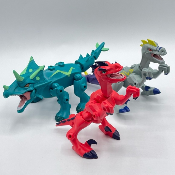 Jurassic World Hero Mashers Dinosaur Figures Lot of 3 Pull-Apart Mix & Match Toy - Picture 1 of 12